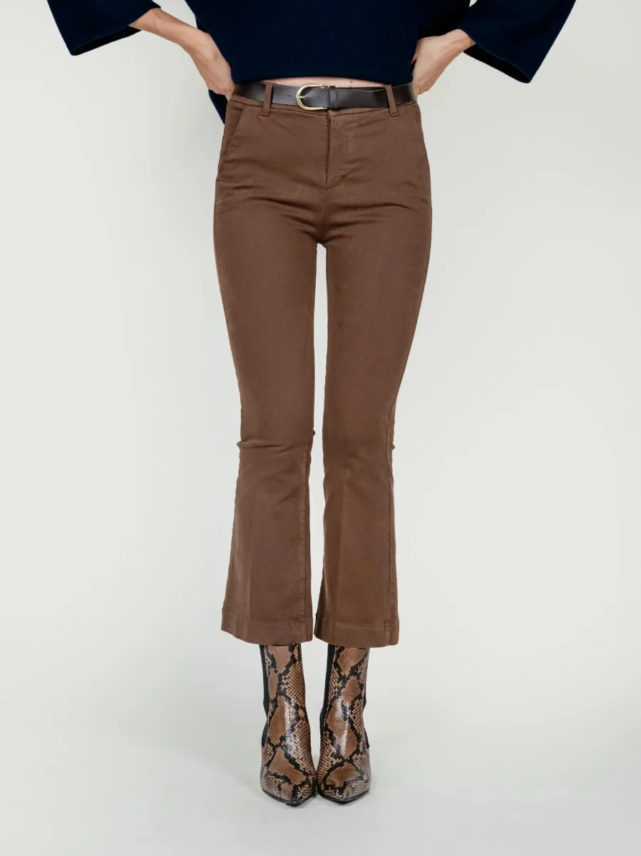 PANTALONE A TROMBETTA CACAO - immagine 3