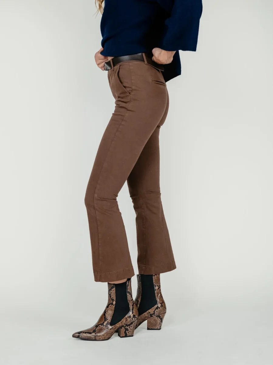 PANTALONE A TROMBETTA CACAO - immagine 5