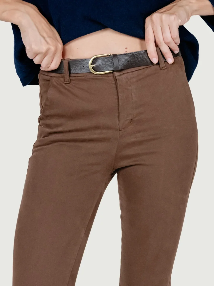 PANTALONE A TROMBETTA CACAO - immagine 6