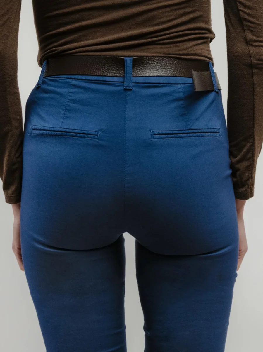 PANTALONE A TROMBETTA IN COTONE BLUETTE - immagine 6