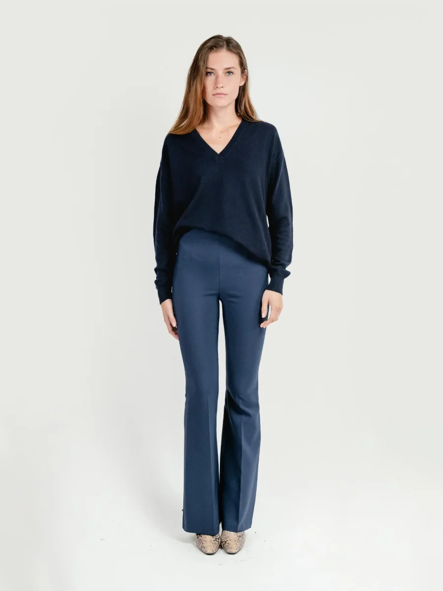 PANTALONE A ZAMPA BLU