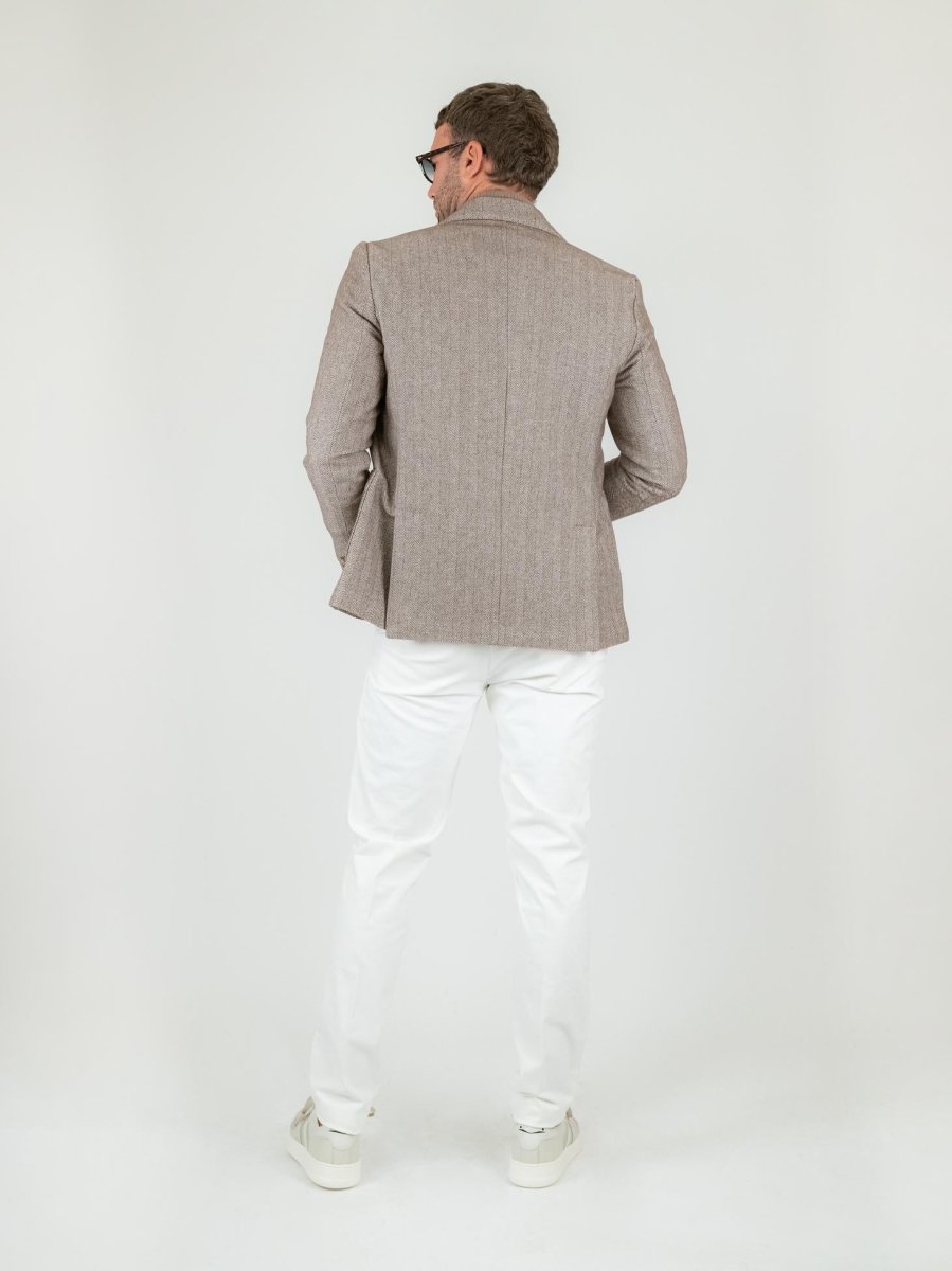 PANTALONE BIANCO CON TASCHE A FILO - immagine 6