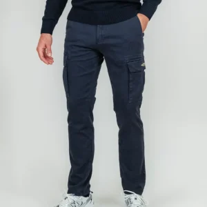 PANTALONE CARGO IN COTONE BLU