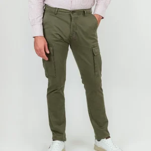 PANTALONE CARGO IN COTONE VERDE