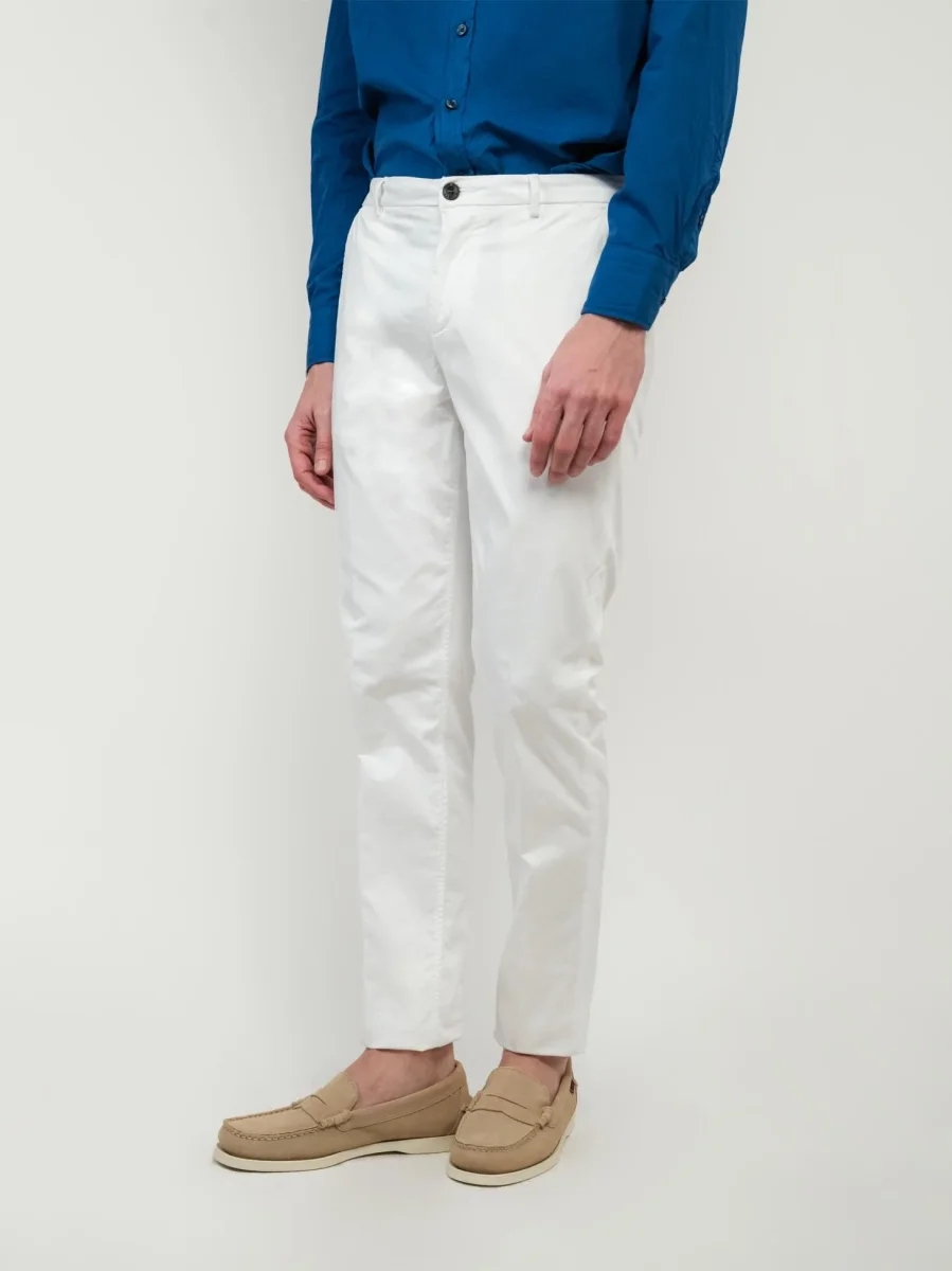 PANTALONE CHINOS IN COTONE BIANCO - immagine 4