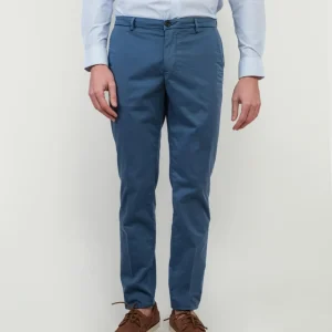 PANTALONE CHINOS IN COTONE BLUETTE