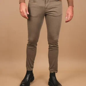 PANTALONE CINQUE TASCHE IN COTONE KAKI