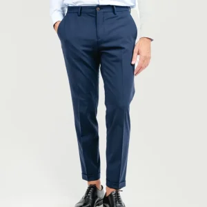 PANTALONE CLASSICO IN FRESCO LANA BLU NAVY