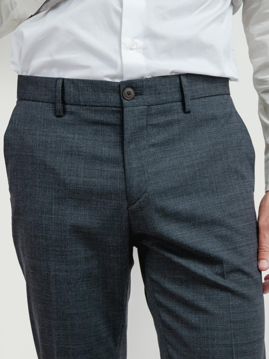 PANTALONE CLASSICO IN FRESCO LANA GRIGIO ANTRACITE - immagine 6