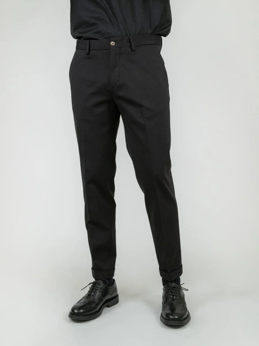 PANTALONE CLASSICO NERO IN JERSEY
