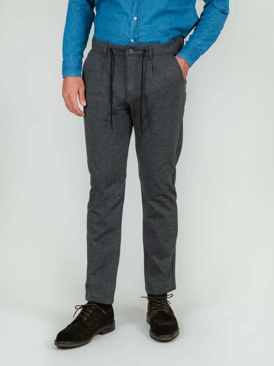 PANTALONE CON COULISSE GRIGIO ANTRACITE