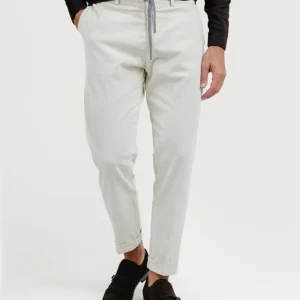 PANTALONE CON COULISSE IN VELLUTO BURRO