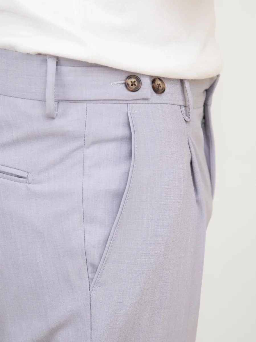 PANTALONE CON PINCES PERLA - immagine 6