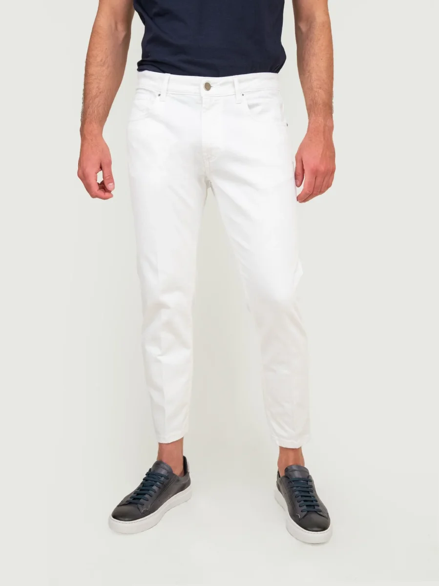 PANTALONE IN COTONE BIANCO