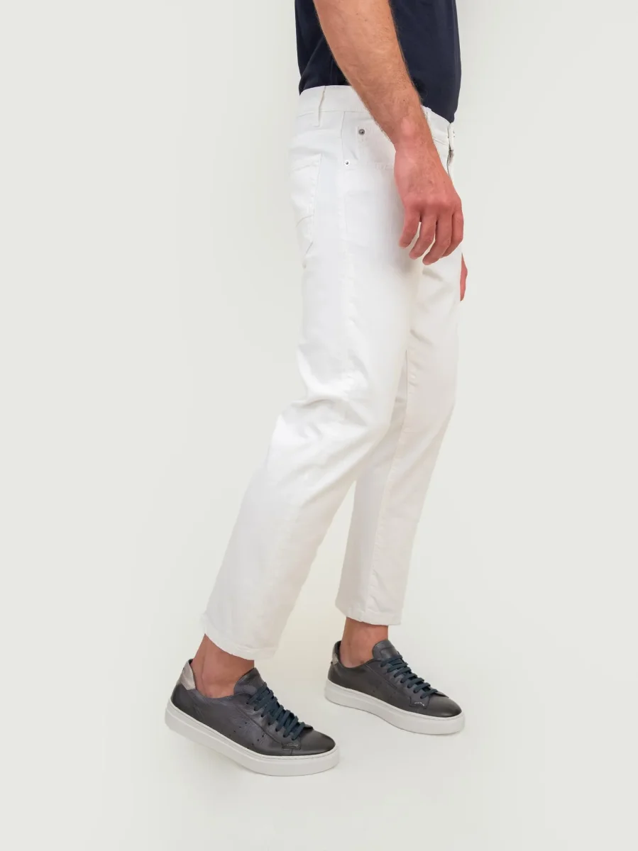 PANTALONE IN COTONE BIANCO - immagine 3