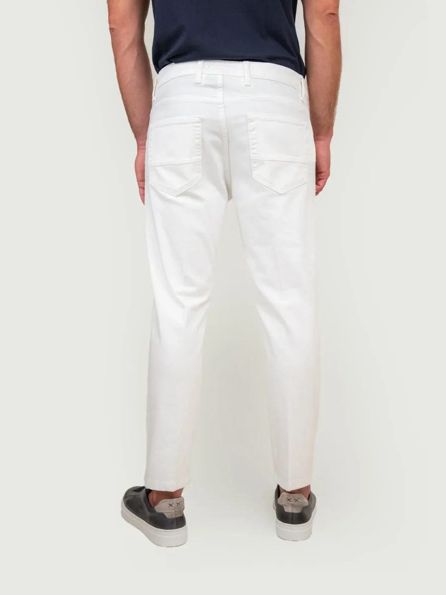PANTALONE IN COTONE BIANCO - immagine 4