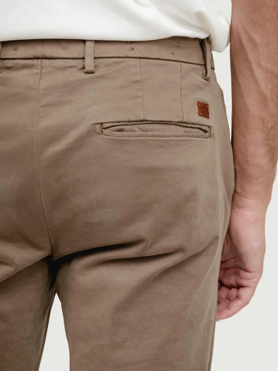 PANTALONE IN COTONE CAPPUCCINO - immagine 5