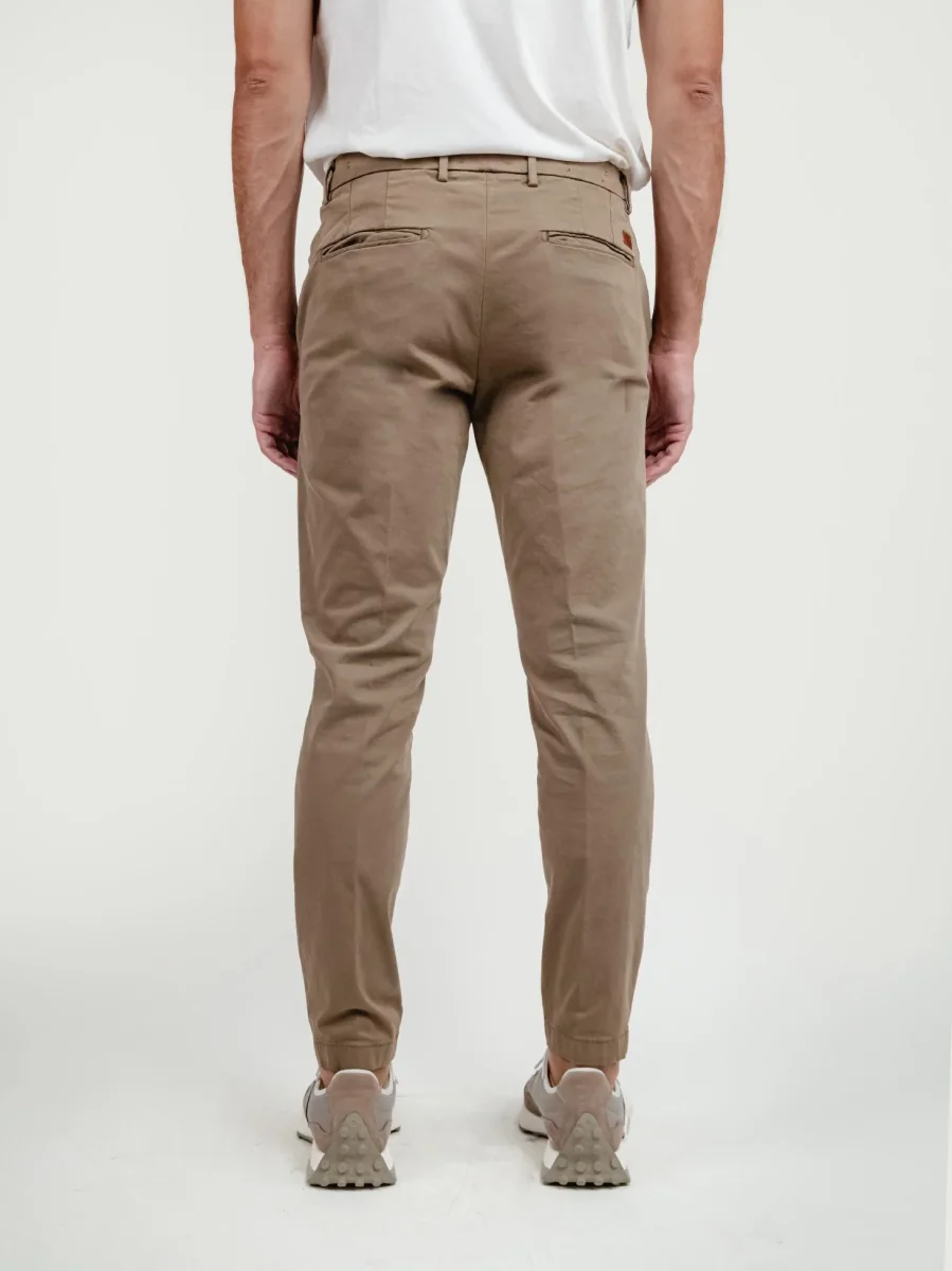 PANTALONE IN COTONE CAPPUCCINO - immagine 4