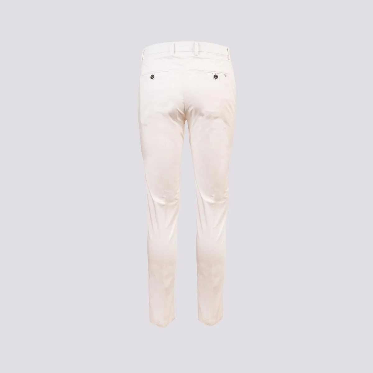 PANTALONE IN COTONE CHINOS BIANCO AVORIO - immagine 3