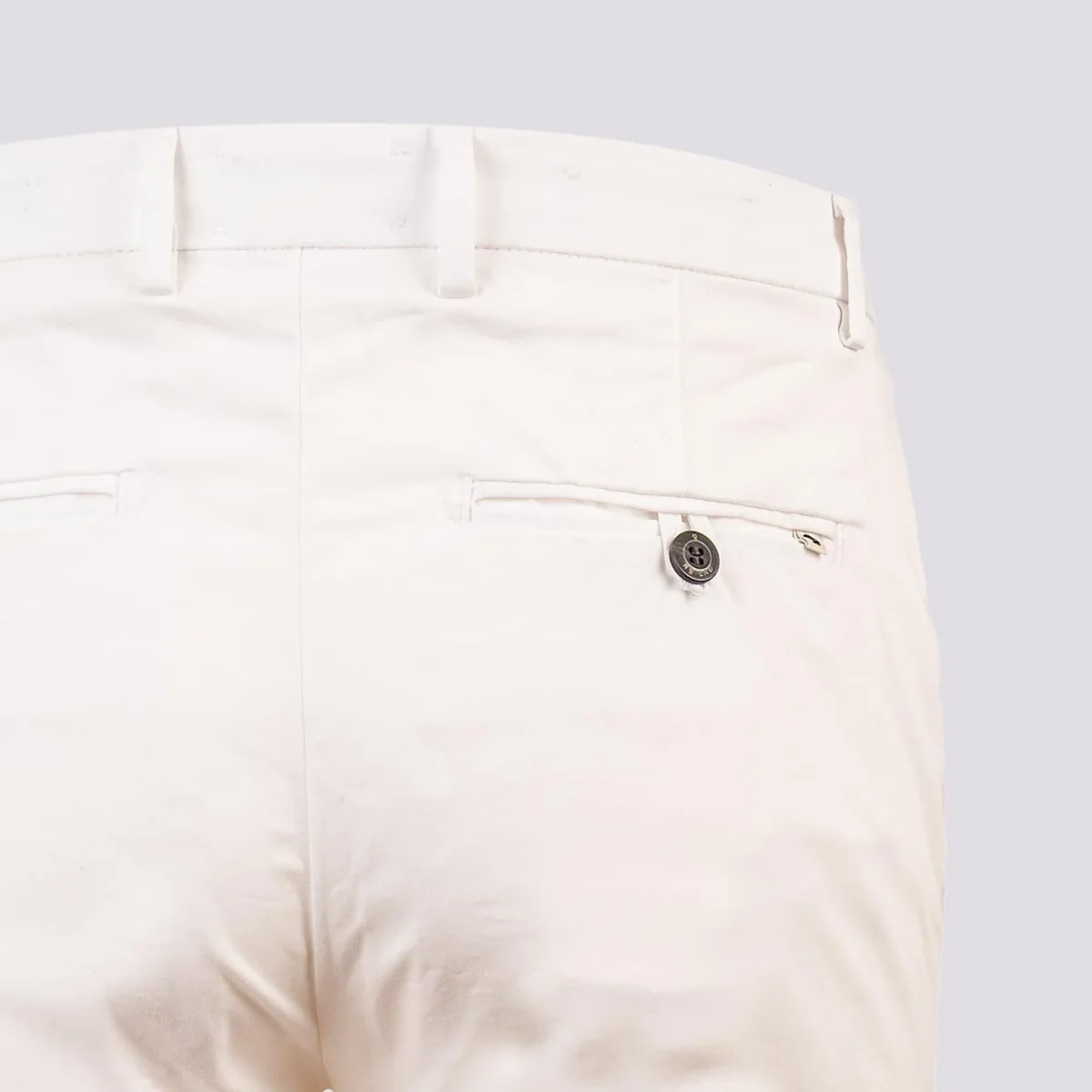 PANTALONE IN COTONE CHINOS BIANCO AVORIO - immagine 5