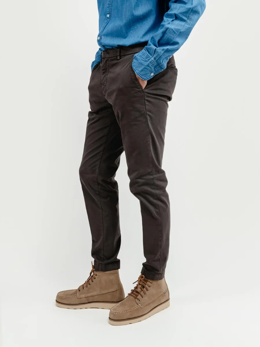 PANTALONE IN COTONE TESTA MORO - immagine 3