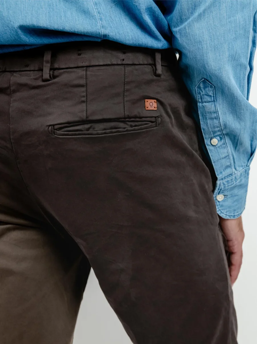 PANTALONE IN COTONE TESTA MORO - immagine 5