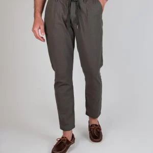 PANTALONE IN LINO E COTONE CON COULISSE