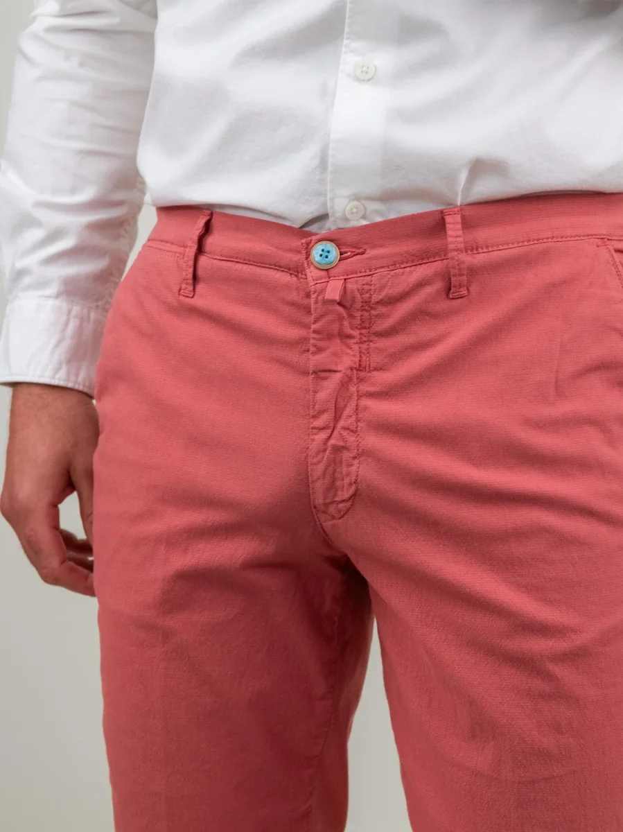 PANTALONE IN MISTO COTONE CORALLO - immagine 5