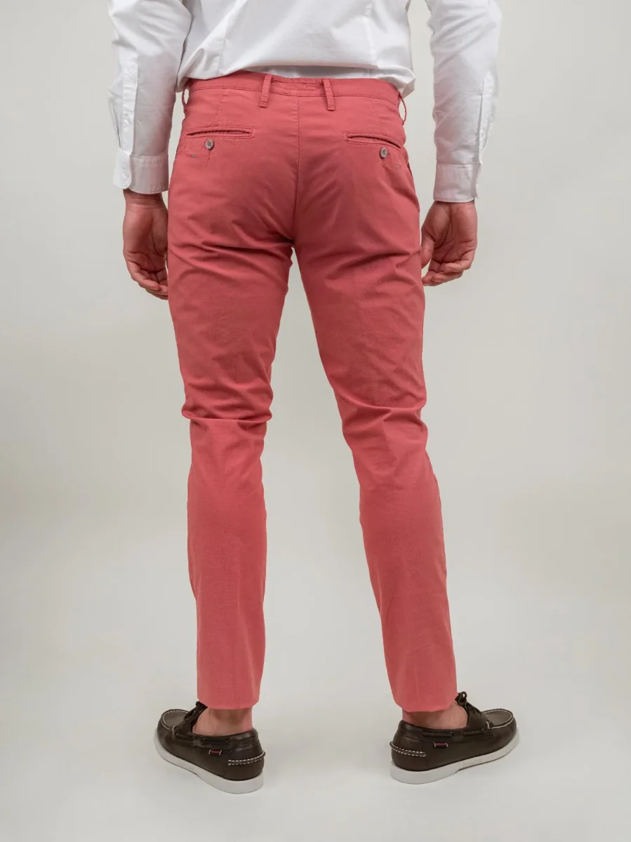 PANTALONE IN MISTO COTONE CORALLO - immagine 4