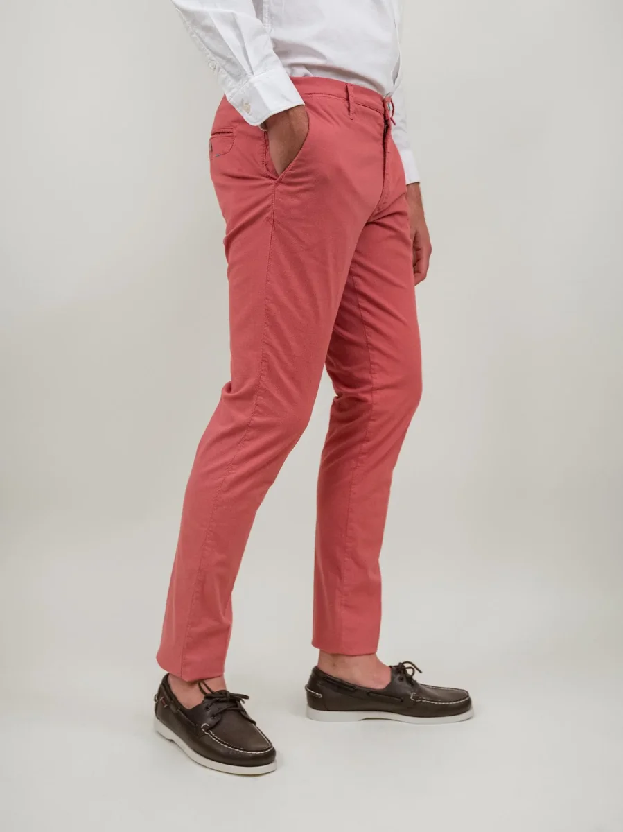 PANTALONE IN MISTO COTONE CORALLO - immagine 3