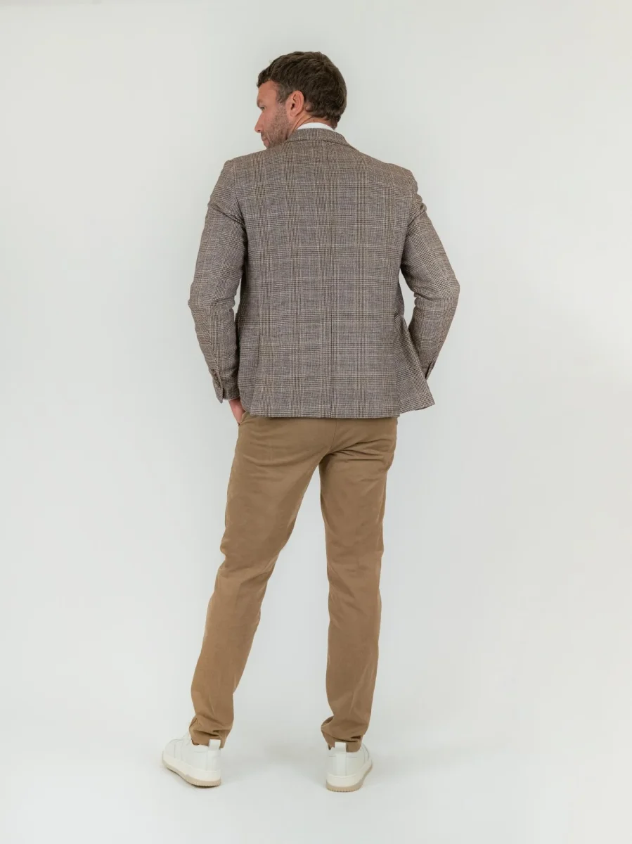 PANTALONE MARRONE CON TASCHE A FILO - immagine 6