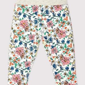 PANTALONE TRAPUNTATO CON FANTASIA FLOREALE