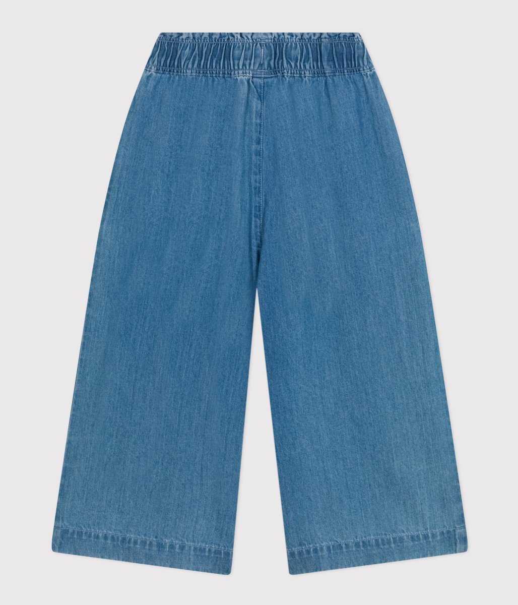 PANTALONI AMPI IN DENIM LEGGERO BAMBINA - immagine 4
