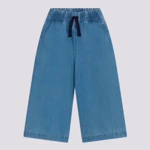 PANTALONI AMPI IN DENIM LEGGERO BAMBINA