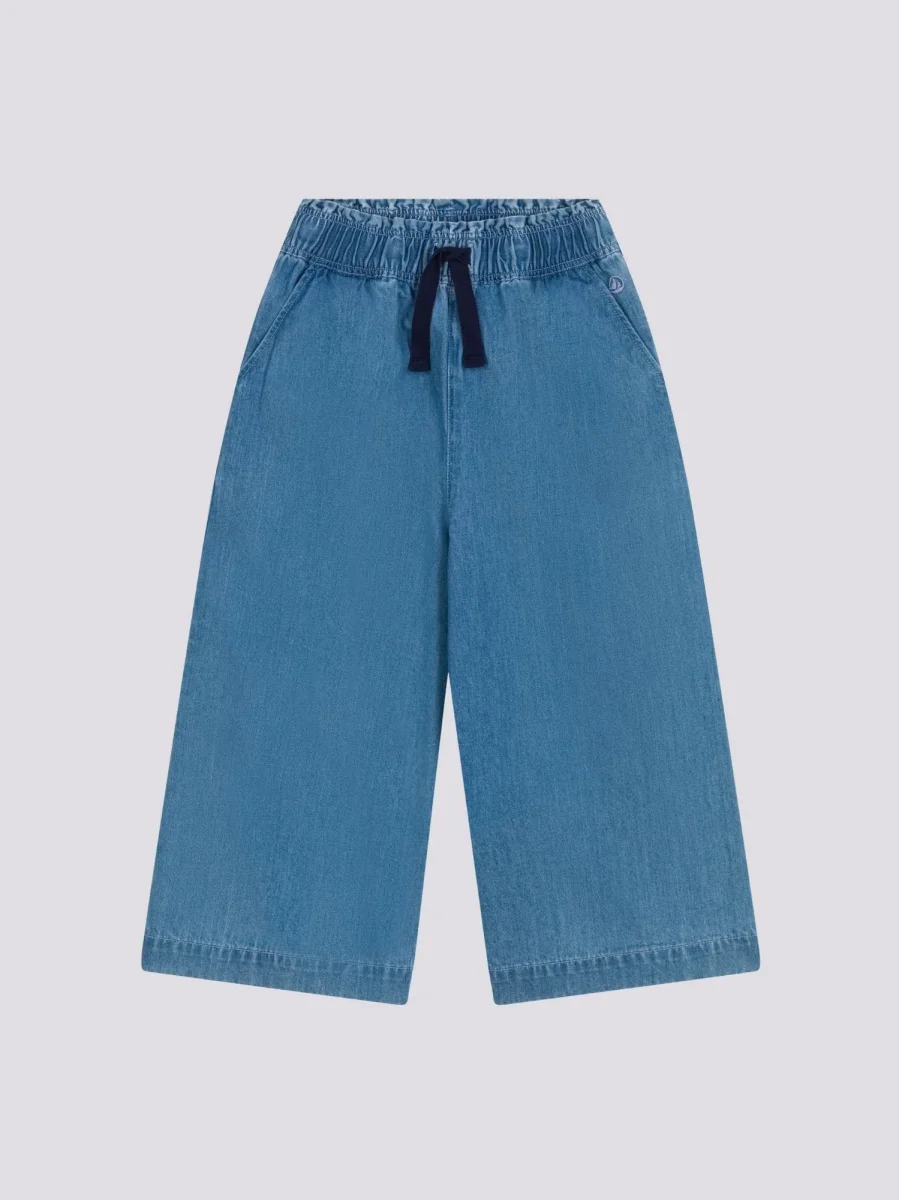 PANTALONI AMPI IN DENIM LEGGERO BAMBINA