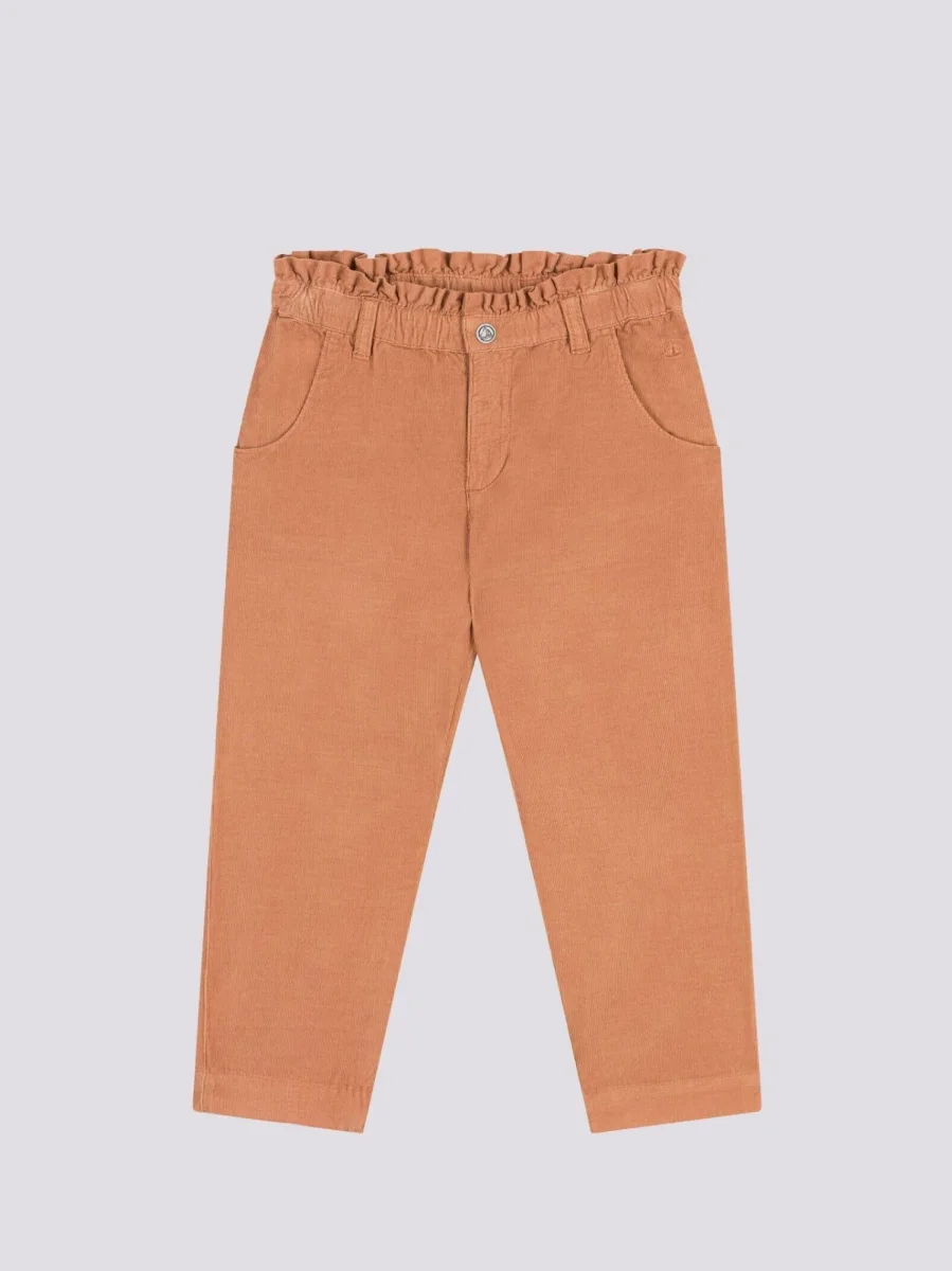 PANTALONI DRITTI IN VELLUTO FINE BAMBINA