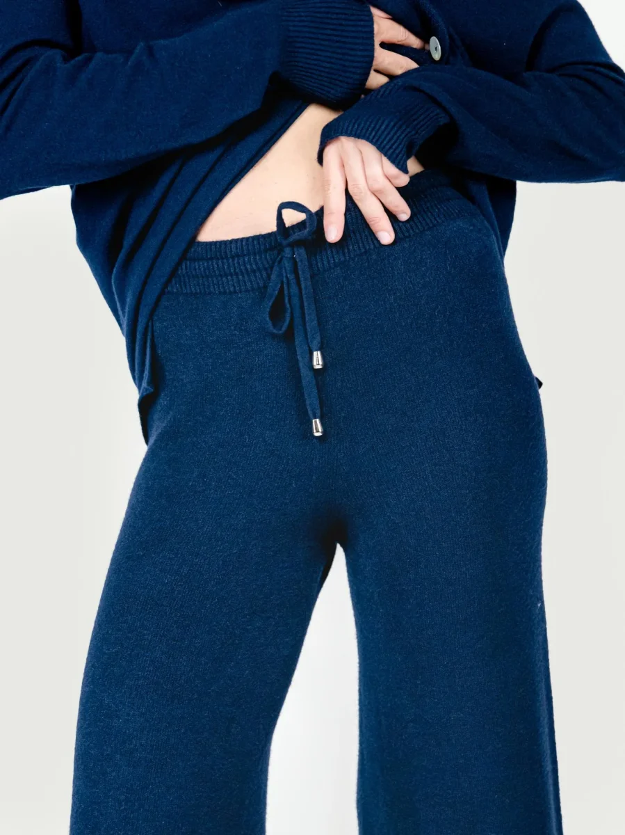 PANTALONI IN MAGLIA BLU - immagine 6