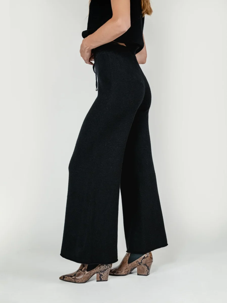 PANTALONI IN MAGLIA NERO - immagine 4