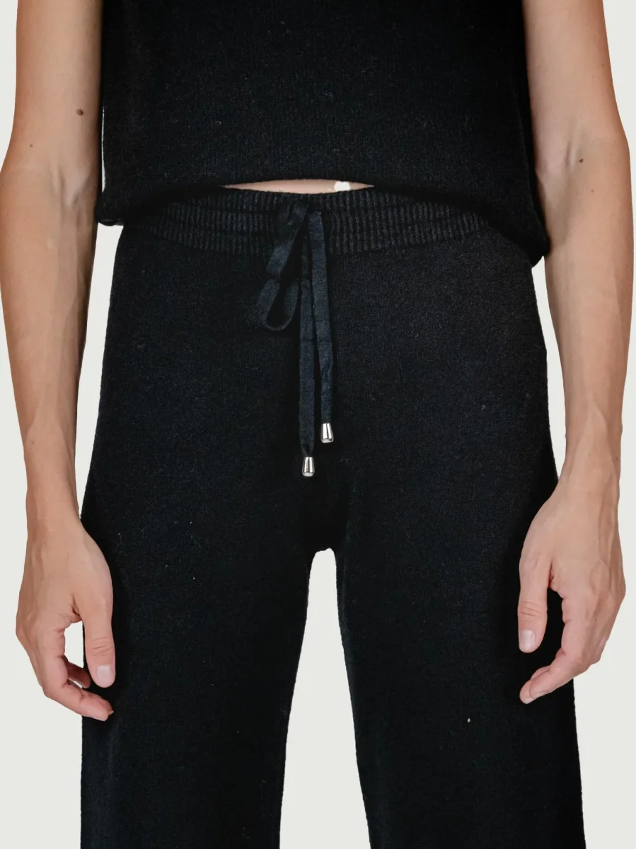 PANTALONI IN MAGLIA NERO - immagine 6