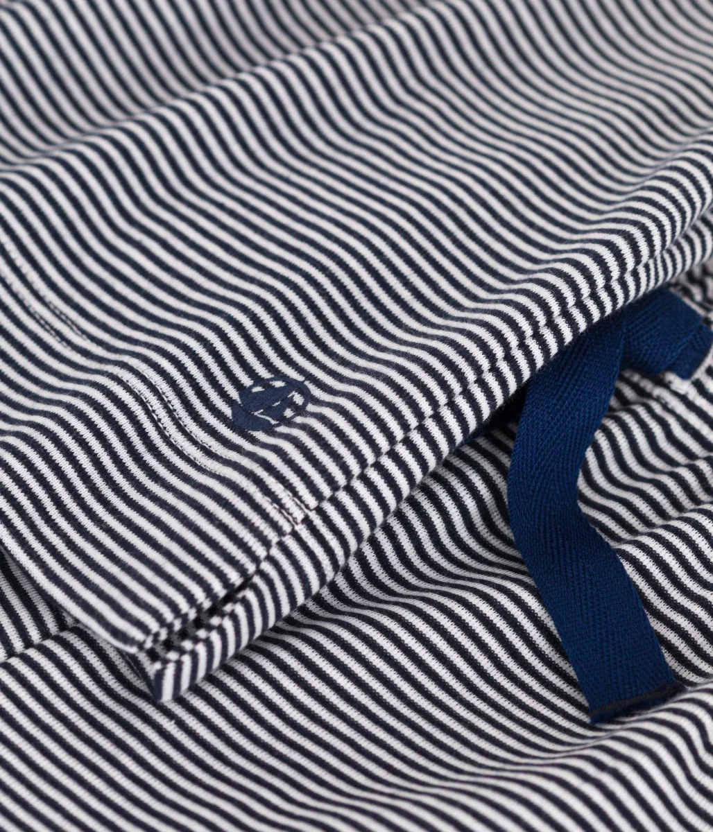 PIGIAMA A MANICHE CORTE E GAMBA AMPIA A RIGHE - immagine 8