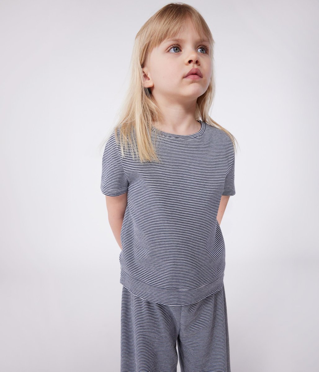 PIGIAMA A MANICHE CORTE E GAMBA AMPIA A RIGHE - immagine 6