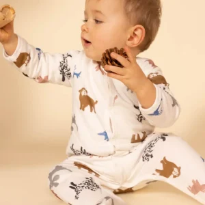 PIGIAMA BEBÈ CAGNOLINI IN TESSUTO FELPATO