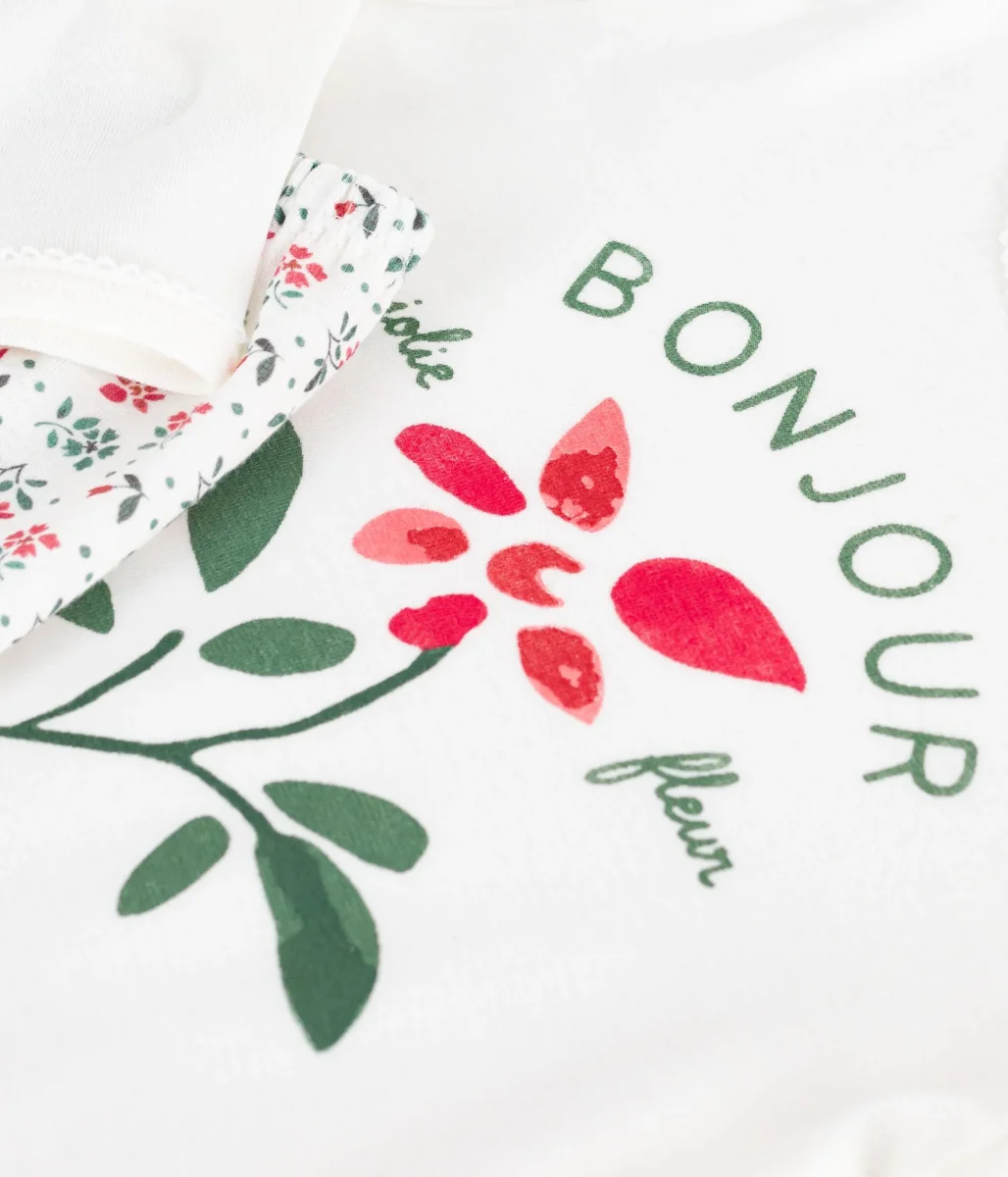 PIGIAMA CON STAMPA A FIORI BAMBINA - immagine 5