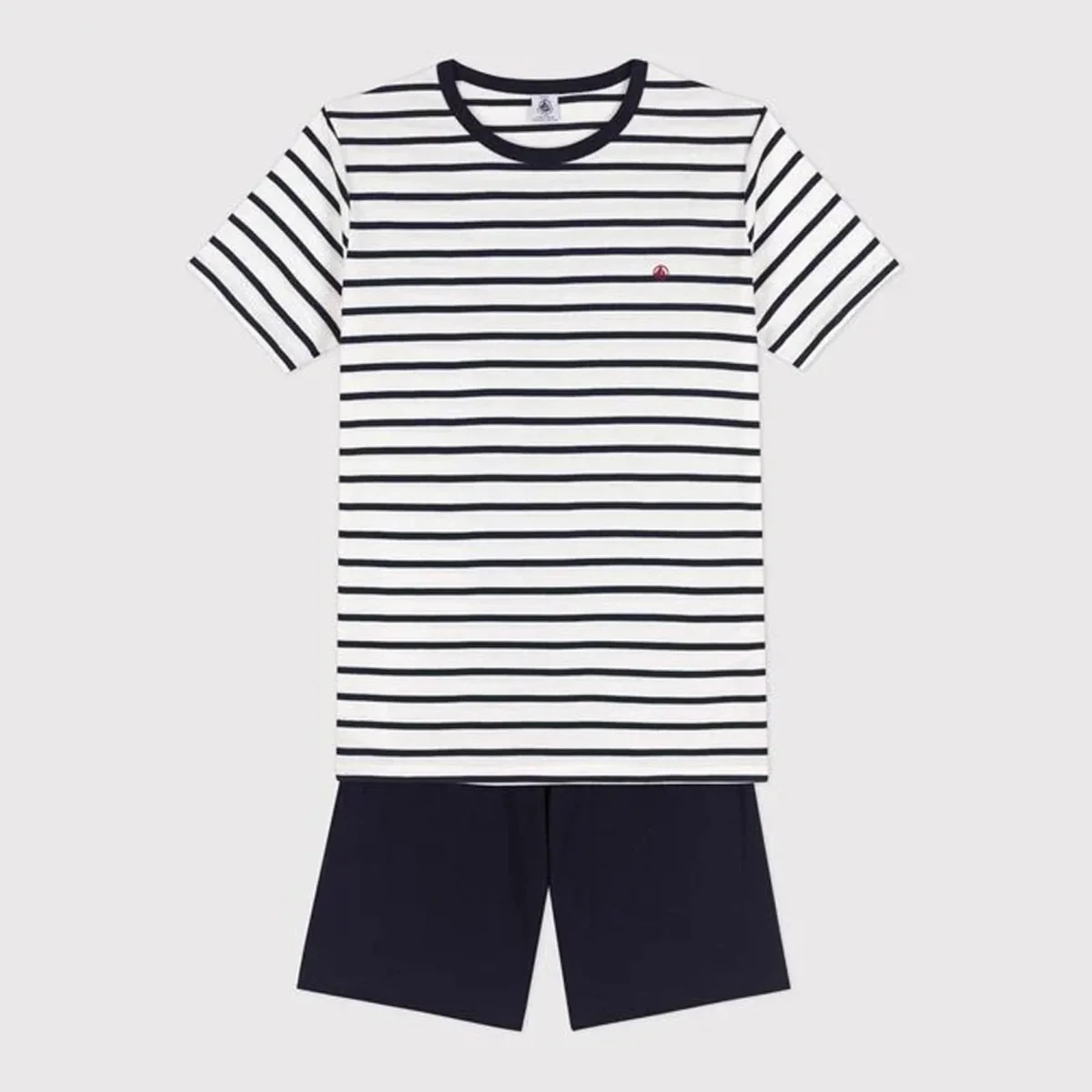 PIGIAMA CORTO A RIGHE MARINIÈRE UNISEX A COSTINE - immagine 5