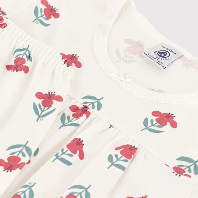PIGIAMA CORTO BAMBINA IN COTONE A FIORI - immagine 4