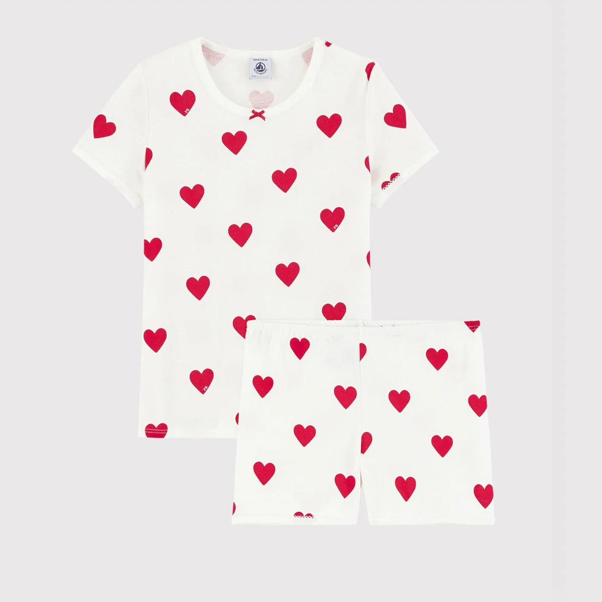 PIGIAMA CORTO BAMBINA IN COTONE MOTIVO CUORE - immagine 4