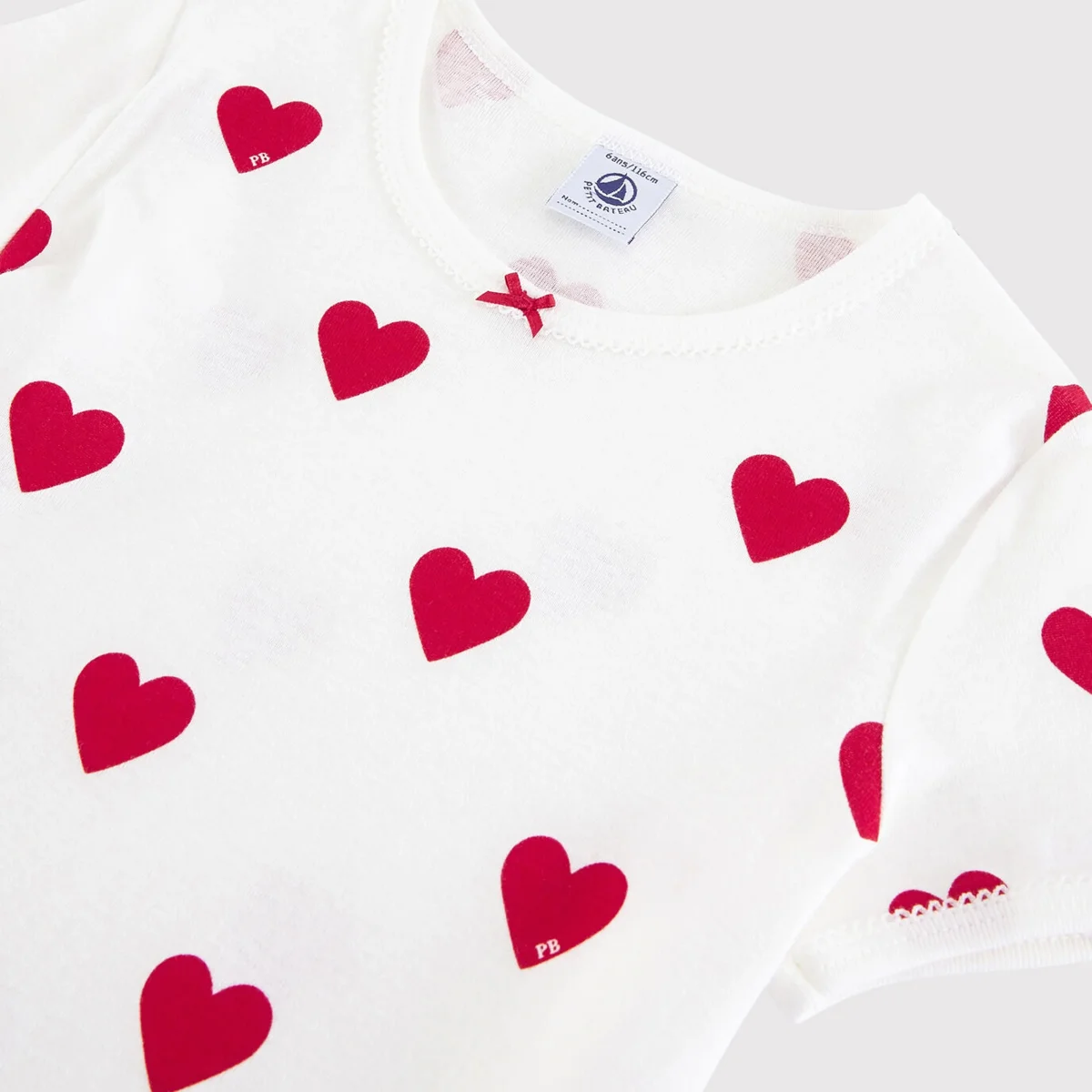 PIGIAMA CORTO BAMBINA IN COTONE MOTIVO CUORE - immagine 5