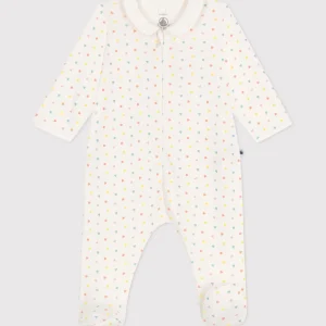 PIGIAMA IN COTONE A CUORI CON COLLETTO E CERNIERA