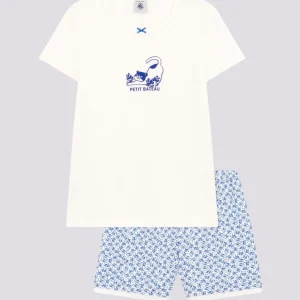 PIGIAMA SHORTS IN COTONE BAMBINO STAMPA GATTO