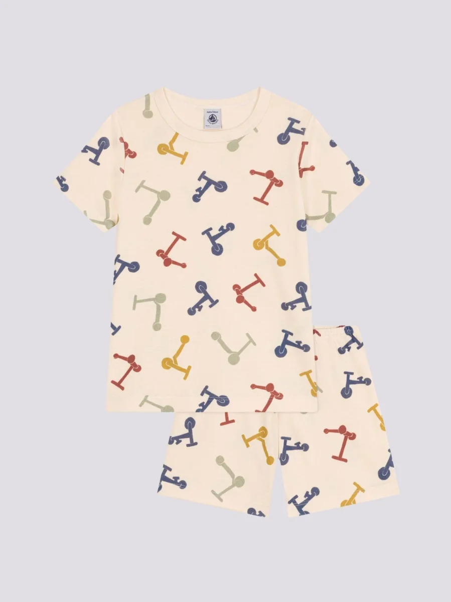 PIGIAMA SHORT FANTASIA MONOPATTINO IN COTONE